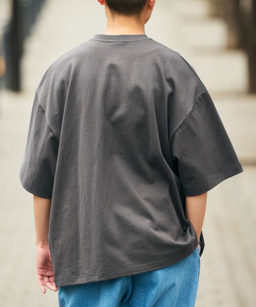 ６ 〈ROKU〉P/ASA BIG Tシャツ グレー フリーサイズ FREAK'S STORE（フリークスストア） tシャツ 限定展開 9オンス