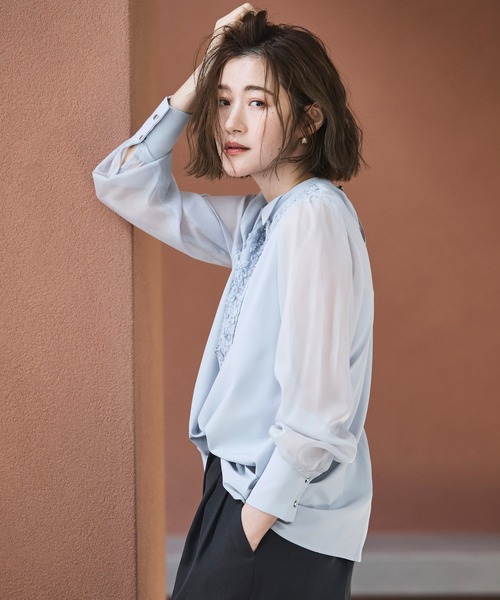 「RUIRUE BOUTIQUE」 長袖ブラウス M ブラック レディース_画像7