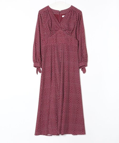 Her lip to ドット柄長袖ワンピース M レッド レディース : ZOZOTOWN