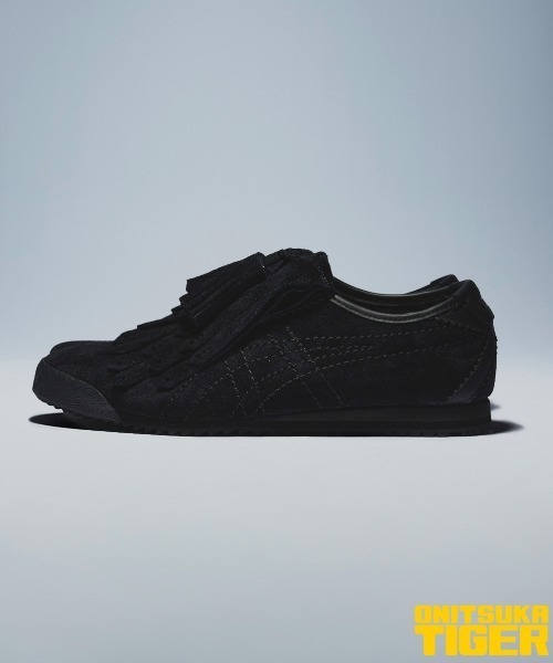 フリンジ付きブラックスニーカー Onitsuka Tiger（オニツカタイガー） スニーカー 「ONITSUKA TIGER
