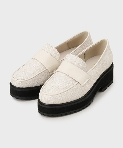 パンプス リボン厚底ローファー レイン対応_18