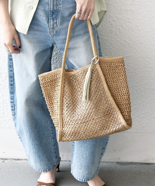 「SHIPS any」 トートバッグ ONE SIZE ライトブルー レディース_画像3