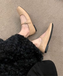 「AMELY」 フラットパンプス 39 ブラック レディースの画像9