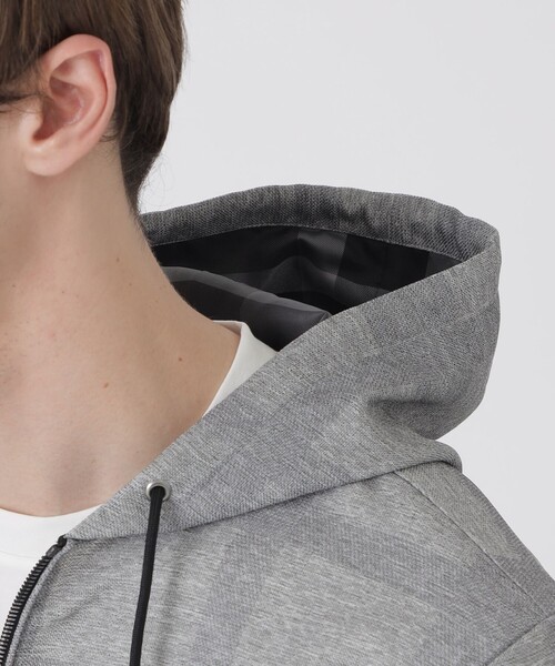 BLACK LABEL グレー フード付き スウェットパーカー BLACK LABEL CRESTBRIDGE（ブラックレーベル クレストブリッジ