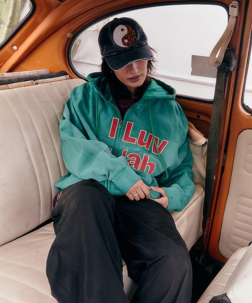 WOKE EDGE（ウォークエッジ） パーカー I Luv I Jah Zip Hoodie メンズ