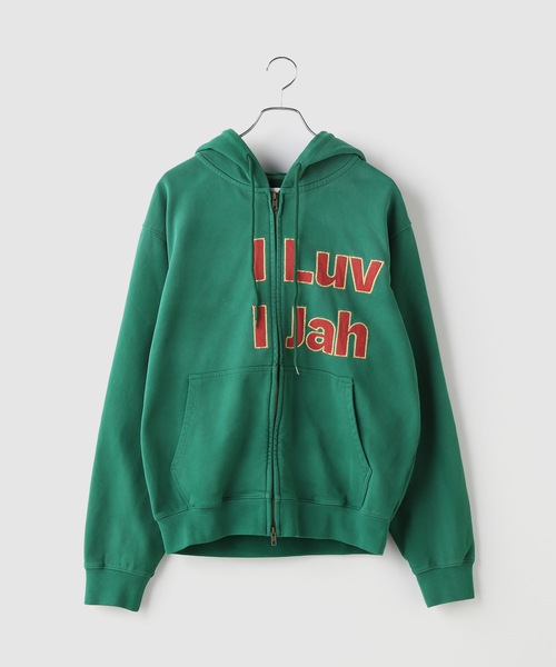 WOKE EDGE（ウォークエッジ） パーカー I Luv I Jah Zip Hoodie メンズ