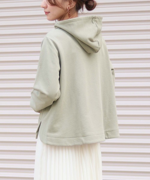 「HER CLOSET」 「SHE MO SHELLY」ジップアップパーカー M グレー レディース_画像2