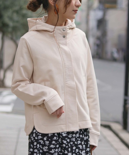 「HER CLOSET」 「SHE MO SHELLY」ジップアップパーカー M グレー レディース_画像3