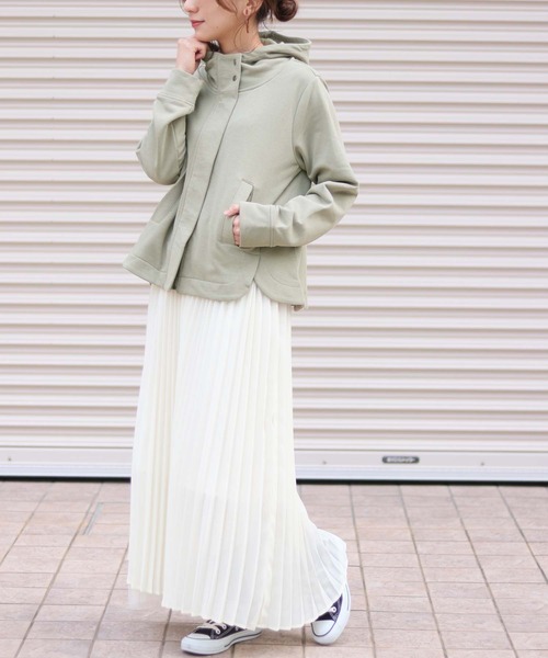 「HER CLOSET」 「SHE MO SHELLY」ジップアップパーカー M グレー レディース_画像7