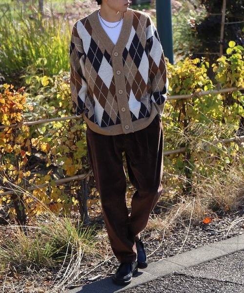 「ZIP FIVE」 「cathy’s closet」ニットカーディガン LARGE ネイビー レディース_画像2