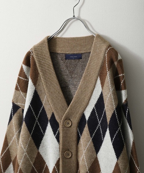 「ZIP FIVE」 「cathy’s closet」ニットカーディガン LARGE ネイビー レディース_画像3