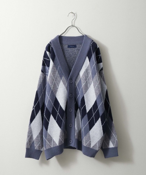 「ZIP FIVE」 「cathy’s closet」ニットカーディガン LARGE ネイビー レディース_画像7