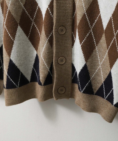 「ZIP FIVE」 「cathy’s closet」ニットカーディガン LARGE ネイビー レディース_画像9