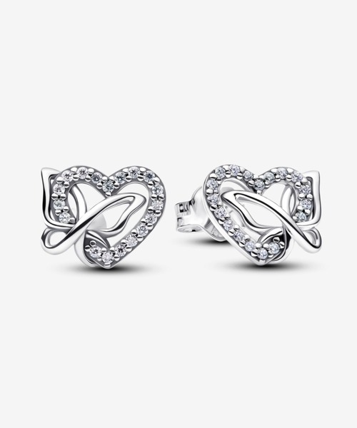 PANDORA（パンドラ） ピアス エンツインド ハート ＆ バタフライ