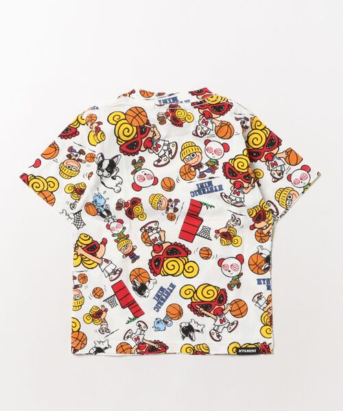 tシャツ HYSTERIC MINI HOOPS総柄 半袖Tシャツ キッズ 子供服 男の子 女の子の画像