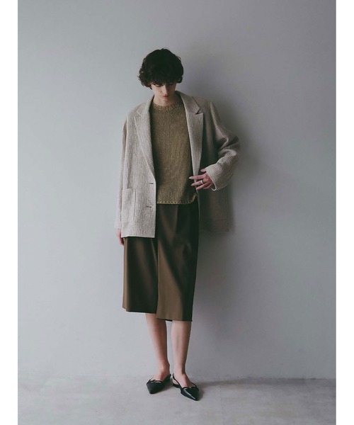 HER. ジャケット テーラードジャケット リネンワッフルシングル