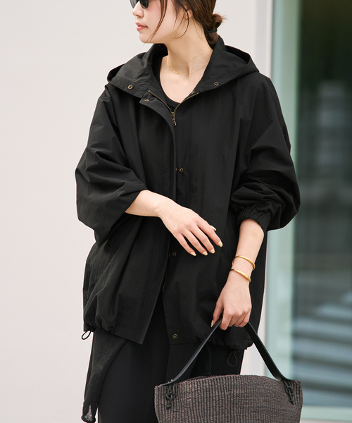 【plage】 新品 撥水hoodie mods ブルゾン／ブラック38 撥水hoodie mods ブルゾン（その他ブルゾン／アウター）｜Plage
