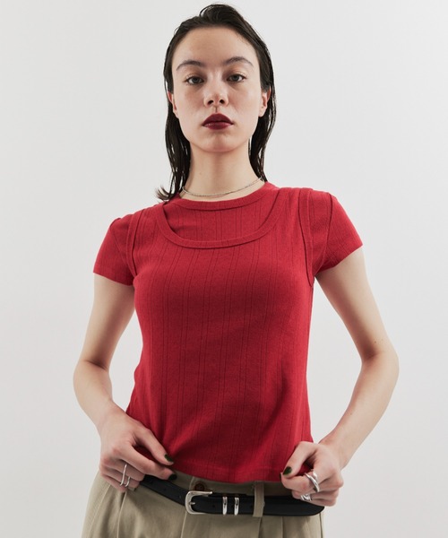 jonnlynx タンクトップ red jonnlynx タンクトップ red トップス