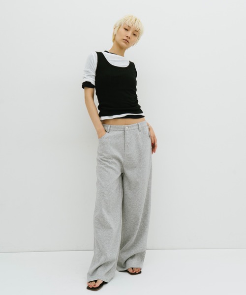 HANNE タンクトップ ノースリーブ アイレットタンクトップ レディース