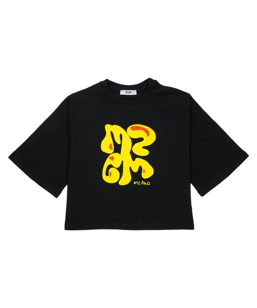 MSGM KIDS tシャツ WAVYロゴ ボクシーTシャツ キッズ 子供服 女の子 