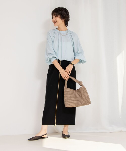 「NOLLEY'S Sophi」 ロングスカート 38 グレイッシュベージュ レディース_画像8