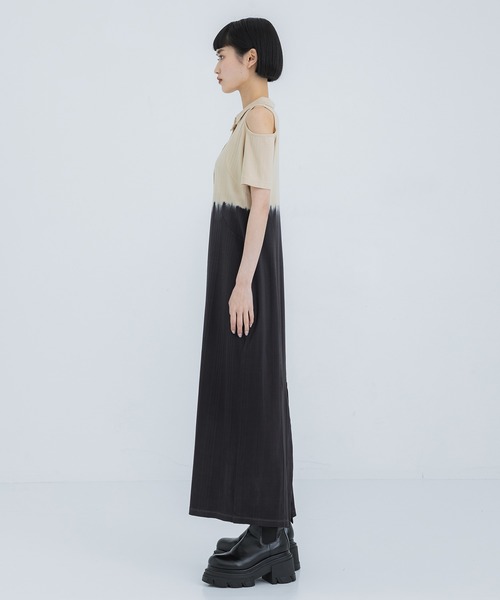 「AKANE UTSUNOMIYA」 半袖ワンピース 36 ベージュ レディース_画像5