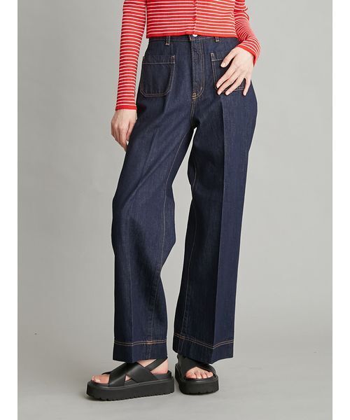 ジーンズ デニム デニムパンツ パッチＰＫデニム レディースの画像