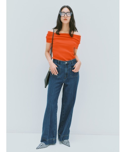 ジーンズ デニム デニムパンツ パッチＰＫデニム レディースの画像