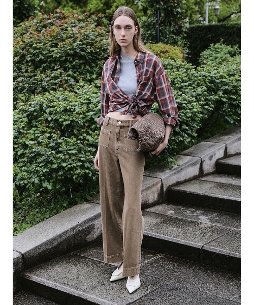 ジーンズ デニム デニムパンツ パッチＰＫデニム レディースの画像