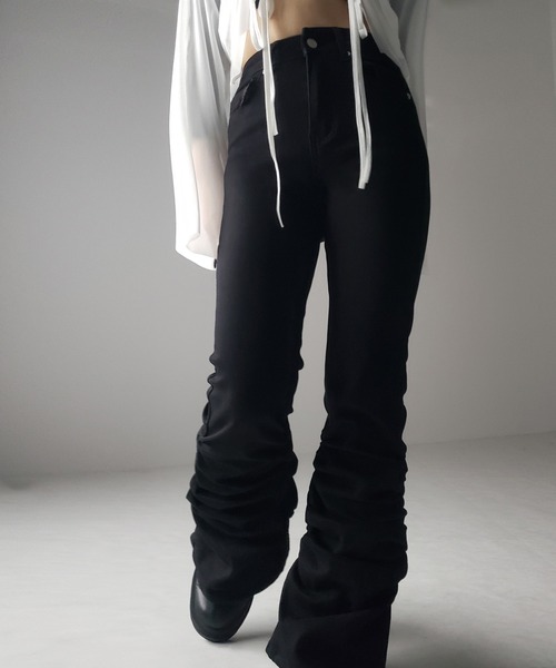 「me+em select」 デニムパンツ SMALL ブルー レディース_画像7