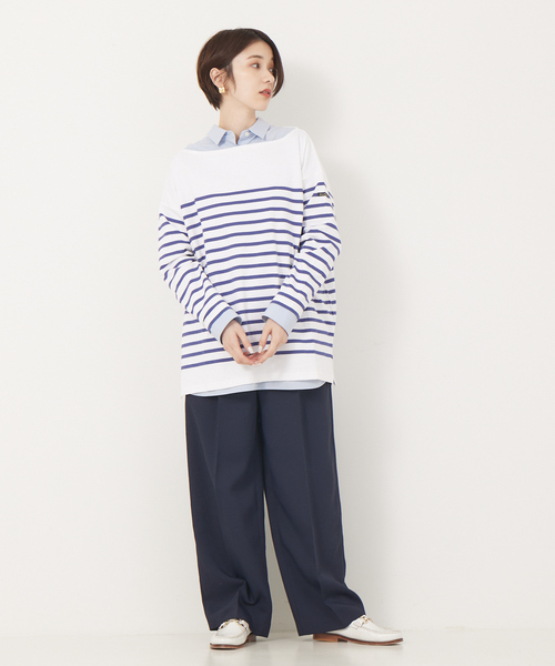 「Le Minor」 長袖カットソー フリー ブルー レディース_画像3