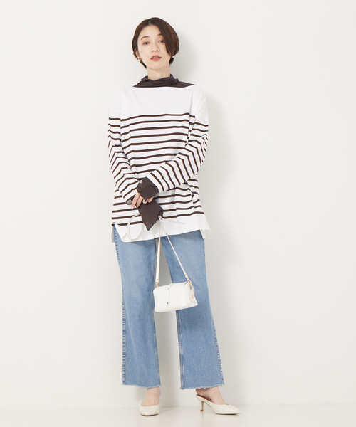「Le Minor」 長袖カットソー フリー ブルー レディース_画像5