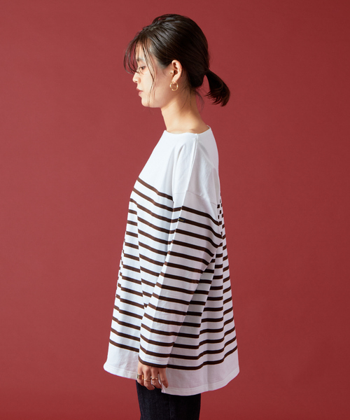 「Le Minor」 長袖カットソー フリー ブルー レディース_画像7