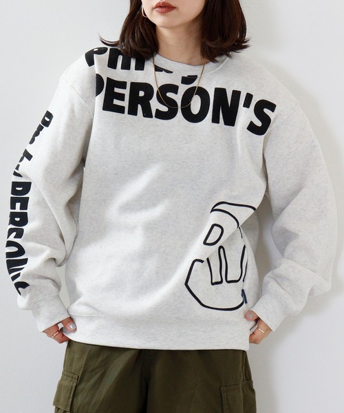 「PERSON'S」 スウェットカットソー LL ホワイト メンズ_画像2