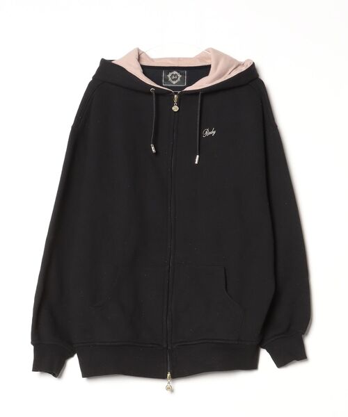 トップス RADY ジップアップパーカー ネオンイエロー×ブラック Z90316965
