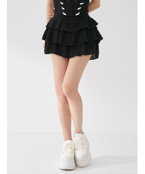 Darich（ダーリッチ） セットアップ クロシェニットフリルセットアップ