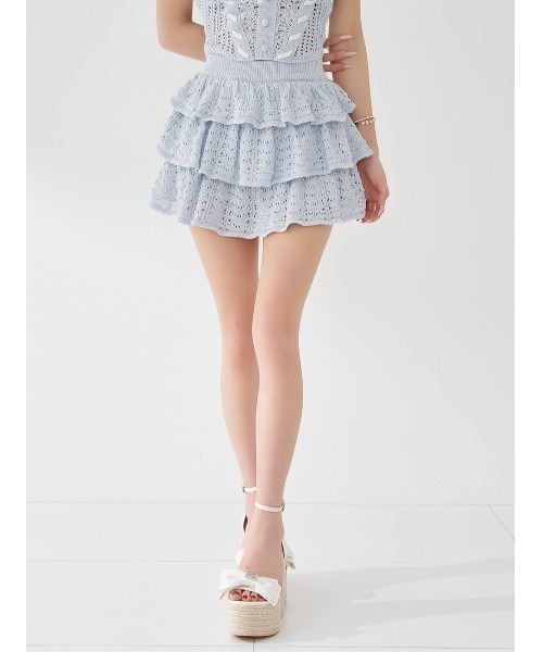 Darich（ダーリッチ） セットアップ クロシェニットフリルセットアップ