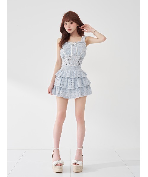 Darich（ダーリッチ） セットアップ クロシェニットフリルセットアップ 