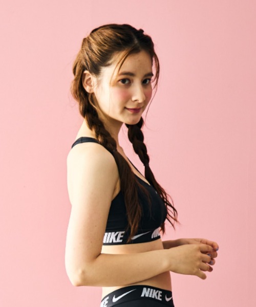 新品激レア！ナイキNIKE Sports Bra ロゴ総柄デザイン スポーツブラ NIKE（ナイキ） 水着 ロゴテープレーサーバックビキニ レディース