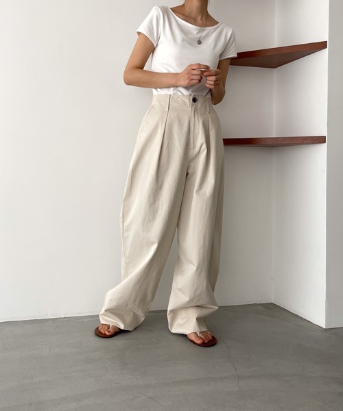 「CANAL JEAN」 「El mar」半袖カットソー ONE SIZE ホワイト レディース_画像2