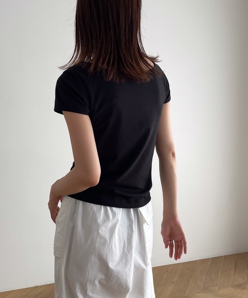 「CANAL JEAN」 「El mar」半袖カットソー ONE SIZE ホワイト レディース_画像3