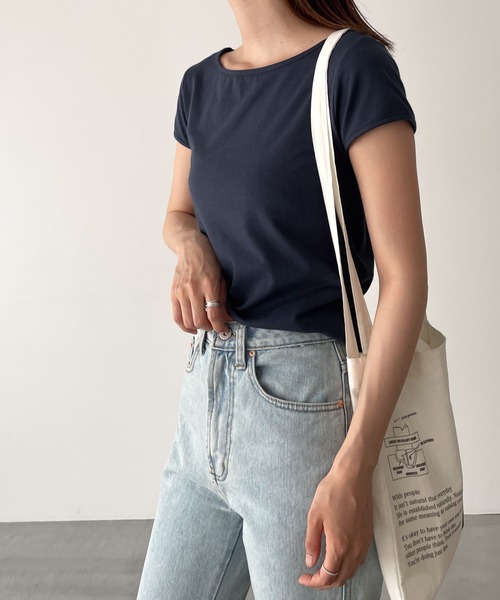 「CANAL JEAN」 「El mar」半袖カットソー ONE SIZE ホワイト レディース_画像4