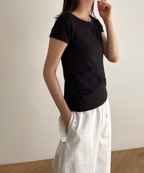 「CANAL JEAN」 「El mar」半袖カットソー ONE SIZE ホワイト レディース_画像6