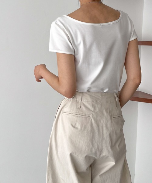 「CANAL JEAN」 「El mar」半袖カットソー ONE SIZE ホワイト レディース_画像7
