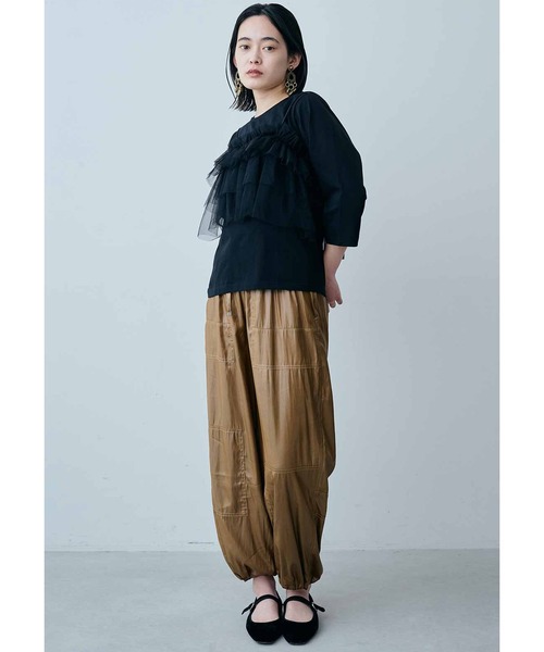 「MEDE19F」 7分袖カットソー MEDIUM ブラック レディース_画像2