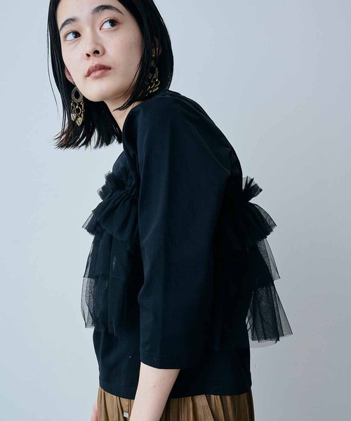 「MEDE19F」 7分袖カットソー MEDIUM ブラック レディース_画像7