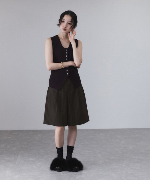 「ADAM ET ROPE'」 ハーフパンツ 36 ブラック レディース_画像4