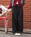 ワイドパンツ スラックス パンツ 「裏微起毛/...の詳細画像3
