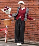 ワイドパンツ スラックス パンツ 「裏微起毛/...の詳細画像4