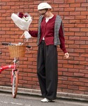 ワイドパンツ スラックス パンツ 「裏微起毛/...の詳細画像5